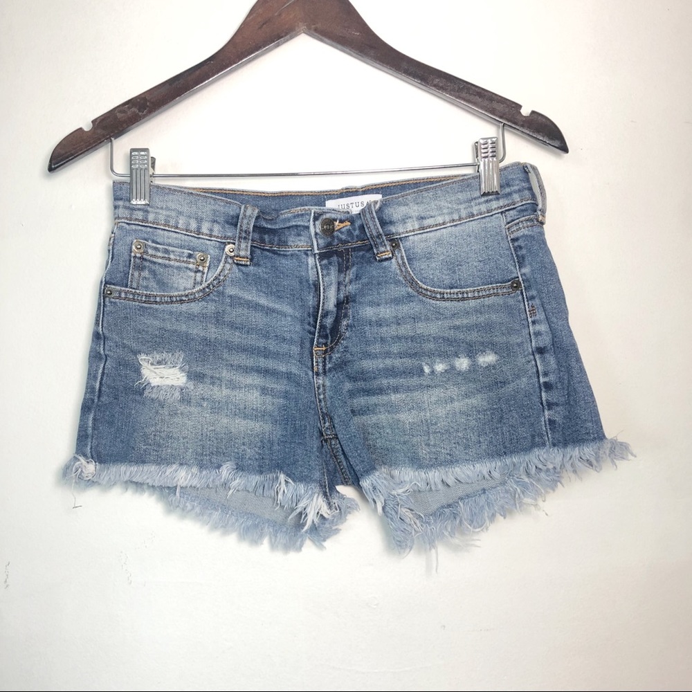 JUST USA Distressed denim shorts